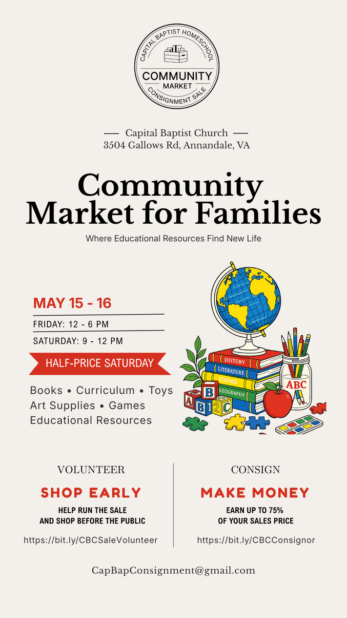 Register to sell items at consignment sale