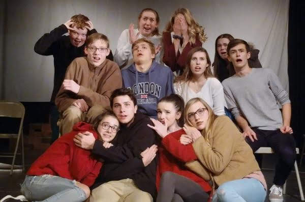 A group of improvisational actors react. Photo submitted by Julianne Bruce.