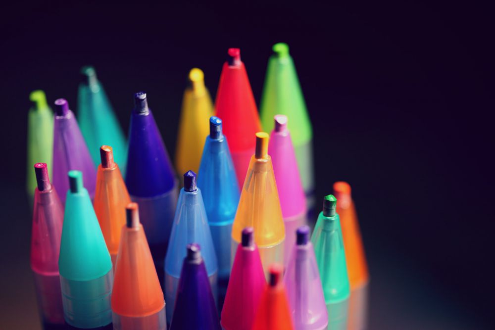 A bunch of colorful crayon pencils, 2020. Photo by Alexander Grey on Unsplash.