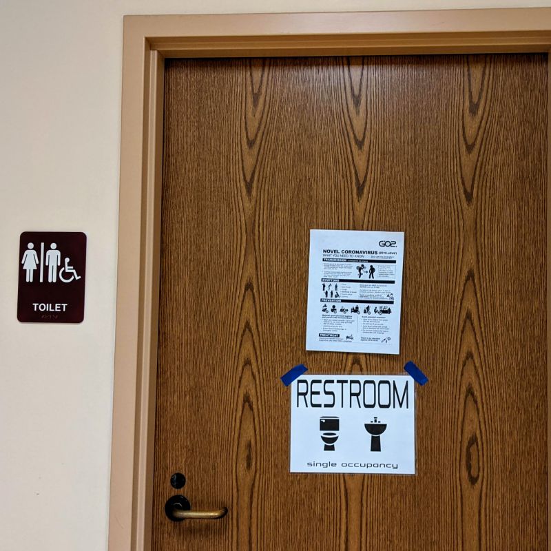 single occupancy restroom sign