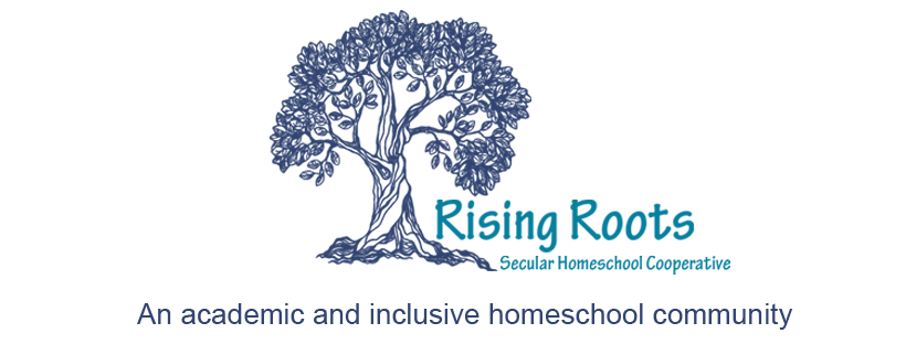 Rising Roots Secular Homeschool Cooperative Logo