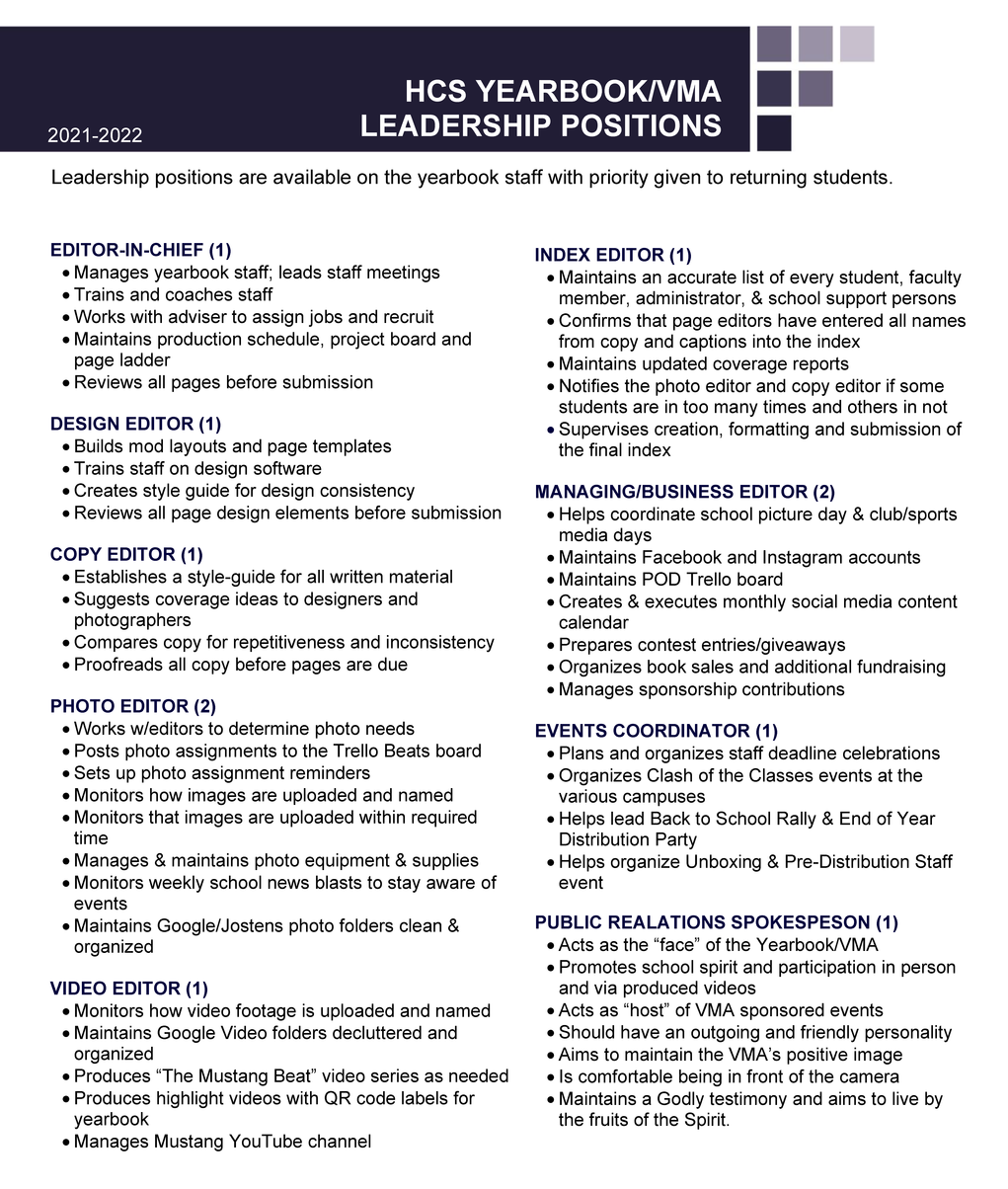 Yearbook & Visual Media Arts