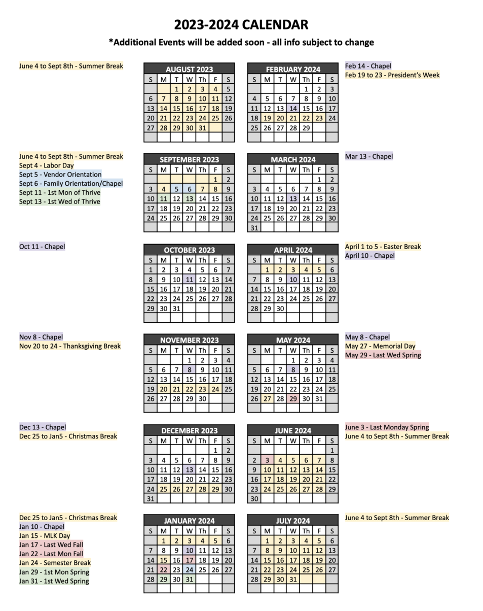 23 24 Calendar